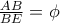 \frac{AB}{BE}=\phi
