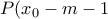 P(x_{0}-m-1