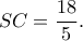 SC=\dfrac{18}{5}.