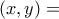 (x,y)=
