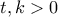 t,k > 0