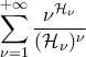 \displaystyle\mathop{\sum}\limits_{\nu=1}^{+\infty}{\frac{\nu^{{\cal{H}}_{\nu}}}{({{\cal{H}}_{\nu}})^{\nu}}}