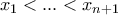 x_{1}<...<x_{n+1}