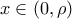 x\in (0,\rho ) x\in (0,\rho )