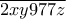 \overline{2xy977z}