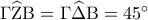 \Gamma \widehat{\rm Z}{\rm B} = \Gamma \widehat\Delta {\rm B} = {45^ \circ }