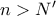 n > N'