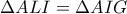 \Delta ALI=\Delta AIG