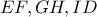 EF,GH,ID