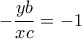-\dfrac{yb}{xc}=-1
