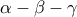 \alpha -\beta -\gamma