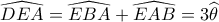 \widehat {DEA} = \widehat {EBA} + \widehat {EAB} = 3\widehat {\theta _{}^{}}