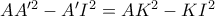 AA'^2-A'I^2=AK^2-KI^2