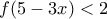 f(5-3x) < 2