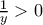 \frac{1}{y}>0