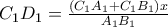 C_{1}D_{1}=\frac{\left(C_{1}A_{1}+C_{1}B_{1} \right)x}{A_{1}B_{1}}