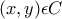 (x,y)\epsilon C