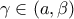 \gamma \in (a,\beta )