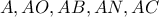 A,AO,AB,AN,AC