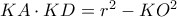 KA\cdot KD=r^2-KO^2