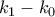 k_1 - k_0