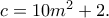 c=10m^2+2.