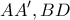 \displaystyle{ 
AA',BD 
}