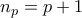 n_p = p+1