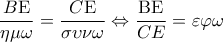 \displaystyle \frac{{B{\rm E}}}{{\eta \mu \omega }} = \frac{{C{\rm E}}}{{\sigma \upsilon \nu \omega }} \Leftrightarrow \frac{{{\rm B}{\rm E}}}{{CE}} = \varepsilon \varphi \omega