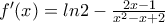 f'(x)=ln2- \frac{2x-1}{x^{2}-x+2}