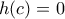 h(c)=0