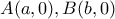 A(a,0), B(b,0)