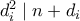 d_{i}^{2} \mid n + d_{i}