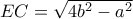 EC= \sqrt{4b^2- a^2} 