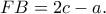 FB=2c-a.