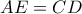 AE = CD