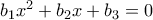 b_1x^2+b_2x+b_3=0
