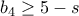 b_{4}\geq 5-s