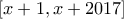 [x+1,x+2017]