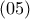 \displaystyle{\left( {05} \right)}