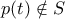 p(t)\notin S