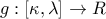 g:[\kappa,\lambda]\rightarrow R