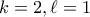 k=2,\ell=1