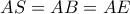 AS=AB=AE