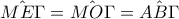 \hat{ME\Gamma }=\hat{MO\Gamma }=\hat{AB\Gamma }