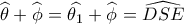 \widehat {{\theta _{}}} + \widehat {{\phi _{}}} = \widehat {{\theta _1}} + \widehat {{\phi _{}}} = \widehat {DSE}