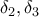\delta _{2},\delta _{3}