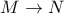 M\rightarrow N