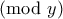 \pmod y