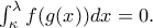 \int_{\kappa }^{\lambda }f(g(x))dx=0.